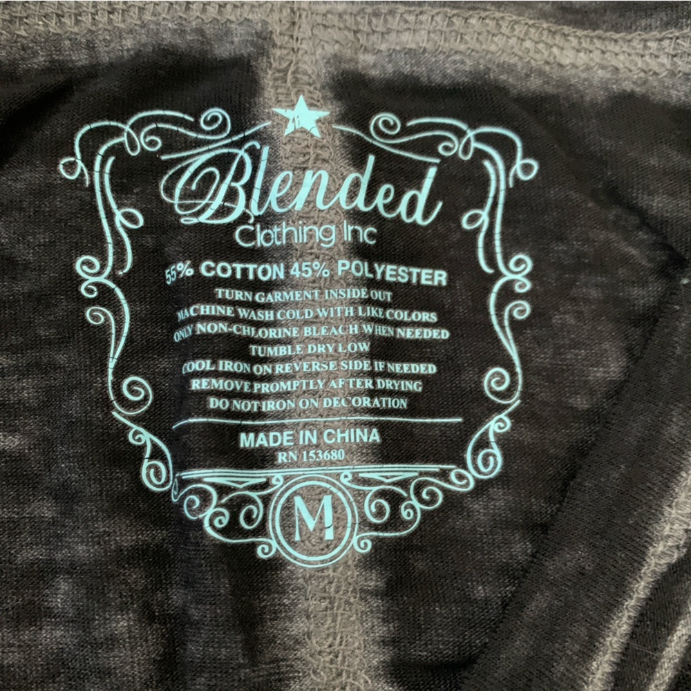 Blended American Cowgirl Graphic Black Tee Size M - Picture 5 of 5